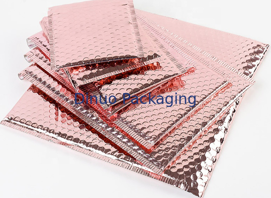 6 x 10 enveloppes matelassées imprimées faites sur commande bouillonnent des sacs d'envoi scintillent aluminium métallique
